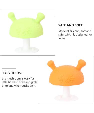 2PCS Faruta Mushroom Teether Pacifier for Breastfed Babies - Assorted Colors - Buy Online on GoSupps.com