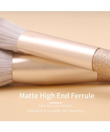 ENZO KEN Deluxe Natural Fox Hair Makeup Brush Set - Extra Soft Brushes for Face and Eye Makeup - Professional Beauty Brushes Set with Case - Gold and Pearls White Design - Buy Online on GoSupps.com