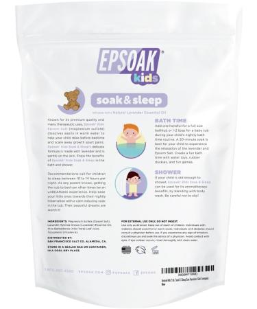 Epsoak Kids Bulk Bag Soak & Sleep Epsom Salt - Lavender - 80 Oz - Buy Online on GoSupps.com