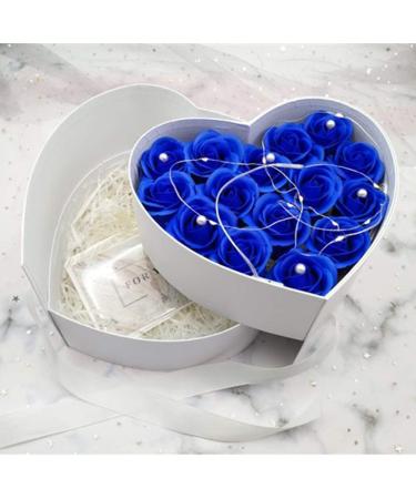 BBJWRAPS Heart Shaped Flower Box with Lid - Luxury Paper Mache Gift Box for Florist Deliveries - 9x8x6.5 inches (White) - Buy Online on GoSupps.com