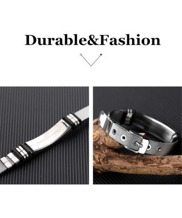 Custom Engraved Stainless Steel Medical Alert Bracelets - Adjustable Emergency ID Bangles for Men Women & Kids | Free Engraving Worldwide Shipping - Buy Online on GoSupps.com