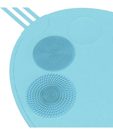 Perfeclan Brush Cleaning Mat Silicone Makeup Brush Cleaning Mat Palette Cosmetic Brushes Scrubber Mat for Travel blue - Buy Online on GoSupps.com