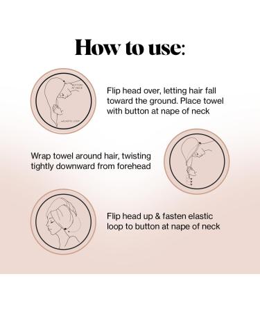 Kitsch Microfiber Hair Towel Wrap for Women – Ultra Absorbent Microfiber Bath Towels for Wet Curly Long or Short Hair - White Ivory - Buy Online on GoSupps.com