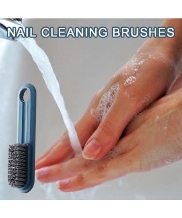 3 Pcs Nail Cleaning Brushes - Plastic Handle Scrubbing Brush for Manicure & Fingernail Cleaning - Buy Online on GoSupps.com
