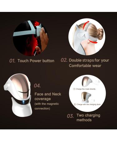 Aphrona Halo LED Light Therapy Mask - Blue & Red Light for Acne & Wrinkle Removal | Premium Skin Care Solution - Buy Online on GoSupps.com