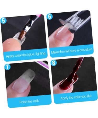 FRCOLOR Set of 3 Manicure Fibre Acrylic Nails Silk Fibres Manicure Tools Gel Kit for Nails Manicure Kits Nail Extension White - Buy Online on GoSupps.com