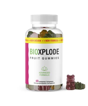 Bioxplode gummy bears Original |Bioxplode gummy bears - Bioxplode rubber base original with natural herbal aroma - fruit rubber - 60 rubber 1x