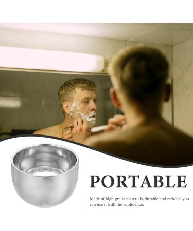 Coheali Double-Layer Shaving Cup | Stainless Steel Travel Foam & Soap Holder | Wet Shave Accessories with Sunflower Design - Buy Online on GoSupps.com