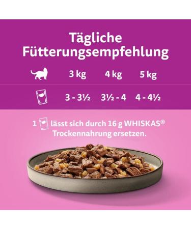 Whiskas 1+ Cat Food Pure Delight Classic Selection in Jelly - 12x85g (4 Packs) - Premium Wet Food for Adult Cats - 48 Portion Bags Classic Ragout - Buy Online on GoSupps.com