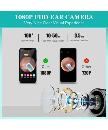 PFCKE R3 Wireless 1080P FHD Ear Cleaner & Earwax Removal Tool with WiFi Camera - For Adults, Babies & Pets - Buy Online on GoSupps.com