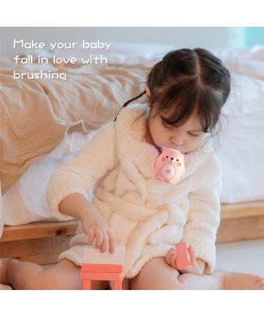 DORCAS Kids Electric Toothbrush | 6 Ultrasonic Cleaning Modes | IPX7 Waterproof | Cartoon Pink Bear Design | Ages 2-7 - Buy Online on GoSupps.com