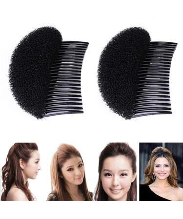 2 pieces women Lady Girl Hair Styling Clip Stick Bun Maker Braid Tool Hair Accessories Charming Bump It Up Volume Inserts Do Beeal Styler Hair Comb Diy Hair Beauty Tool