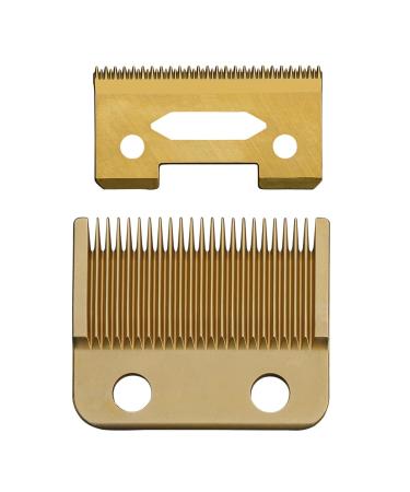 VRMETA New Upgrade Professional Replacement Hair Clipper Blades for Wahl Clippers Wahl 5-Star Senior Magic Clip Compatible with 8148 8504 1919 2241 2240 8591(Gold)