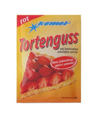 Buy Pack of 3 Komet Red Cake Glaze (3 x 15g) - Perfect for Water or Gelatin-Based Fruit Juice - Fast International Shipping - Buy Online on GoSupps.com