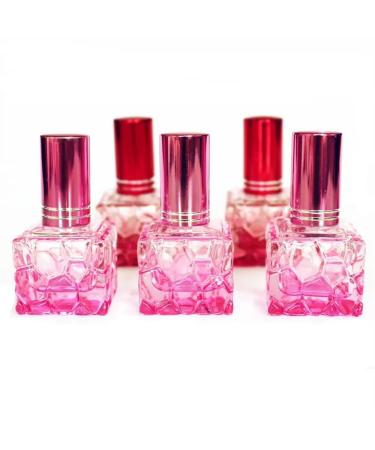 10pcs 10ml Glass Perfume Bottles Suitable for Travel Portable Refillable Makeup Perfumery (Color : Pink Size : 10ml) 10ml Pink