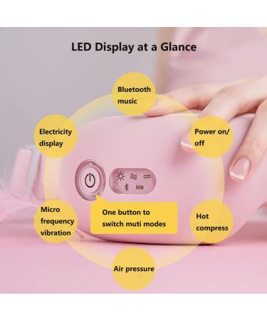 Abhi Electric Eye Massager with Heat & Vibration - Portable Relief for Eye Pollution & Circles - Foldable Pink Eye Care Device - Buy Online on GoSupps.com