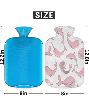 2L Cute Pink Mermaid Hot Water Bottle | Pain Relief & Therapy for Menstrual Cramps Cold Feet/Hands | PVC Ice Cream Warm Bags - Buy Online on GoSupps.com