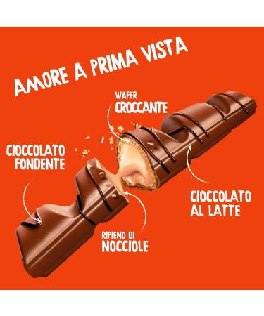  Italian Gourmet E.R. Kinder Bueno Chocolate and Hazelnut Snacks A Waffle Filled with Hazelnut Cream Filled with Chocolate Wrapped for Kids 3 Packs of 107g + Italian Gourmet Polpa 400g - Buy Online on GoSupps.com