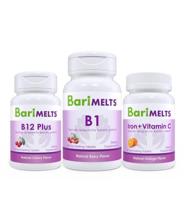 BariMelts WLS Vitamin Variety - Iron with Vitamin C Vitamin B12 Plus and Vitamin B1