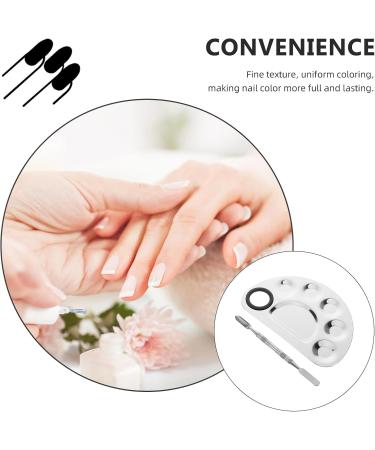 GANAZONO Palette de M lange Semi-Circulaire en Acier Inoxydable Spatule 2 Pi ces Outil Nail Art et Fond de Teint pour Usage Professionnel et Voyage - Buy Online on GoSupps.com