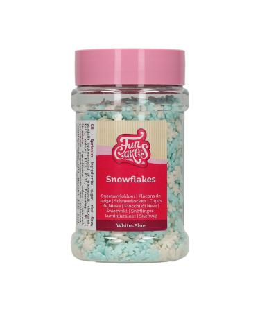 FunCakes Snowflakes White/Blue: Cake Sprinkles Great Taste Perfect for Cake Decorating Snowflake Sprinkles. 150 g. 150 Grams