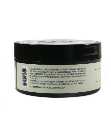 Don Juan Handcrafted Matte Cream Pomade 4oz Jar | Medium Hold & Matte Finish | Water-Based with Barbershop Scent - Buy Online on GoSupps.com