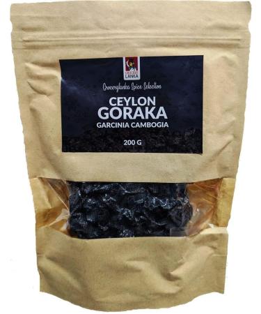 Goraka 200g - Natural Food Souring Agent | Dried Garcinia Cambogia | Malabar Tamarind | Kudampuli - Shop Quality Internationally - Buy Online on GoSupps.com