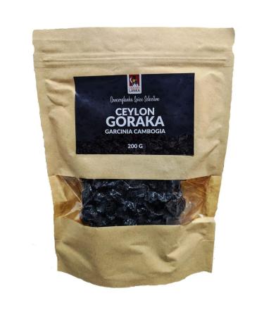 Goraka 200g (7oz) Natural Food Souring Agent Dried Garcinia Cambogia | Malabar Tamarind | Kudampuli