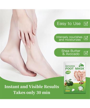 Moisturizing Foot Mask - 5 Pairs Exfoliating Peeling Socks for Dry Cracked Feet - Foot Spa Treatment for Men & Women - Buy Online on GoSupps.com