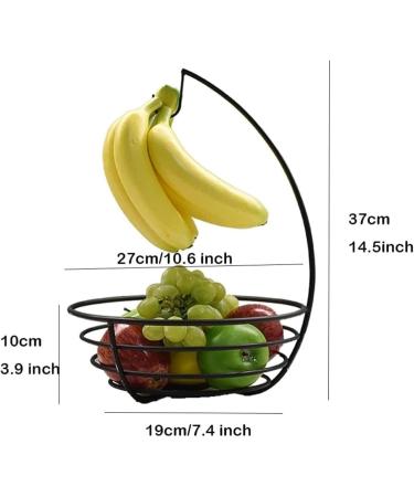 Kitchen Countertop Fruit Rack Fruit Basket Fruit Basket Bowl Wire Fruit Basket with Banana Hanger Fruit Bowl for Kitchen Countertop Storage Banana Holder with Fruit Storage Fruit Trays (Color : A) - Buy Online on GoSupps.com