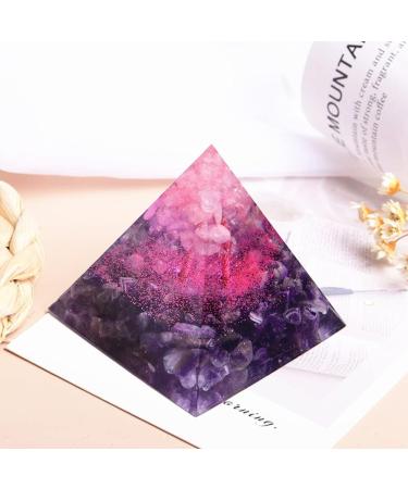 Moonstone Crystal Orgone Pyramid - Purple Chakra Healing Tower - Buy Online on GoSupps.com