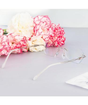 Buy DXYXYO 2 Pack Rimless Reading Glasses for Women - Blue Light Blocking Lightweight Metal +3.0 Stylish Pink & Silver Design - International Shipping Available - Buy Online on GoSupps.com