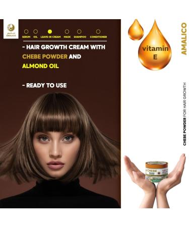 Hair Leave-in Cream with Chebe Powder for Hair Growth | 200 GM | African Natural Formula for Thicker Hair - Buy Online on GoSupps.com