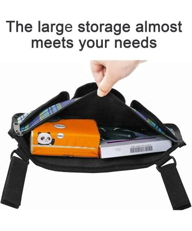 Wheelchair Accessories Bag - Mobility Aid Storage Bag - Waterproof Oxford Cloth Wheelchair Bag with 3 Pockets for Electric Wheelchair Mobility Scooter Walking Frame - Buy Online on GoSupps.com
