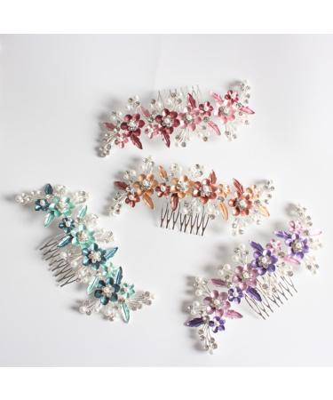 Angoily Floral Hair Accessories Rhinestone Barrettes Bride Hair Jewels for Women Hair Accessories Hair Accessories for Women Hair Clip Hair Pin Alloy Headwear Comb Miss Grace - Buy Online on GoSupps.com