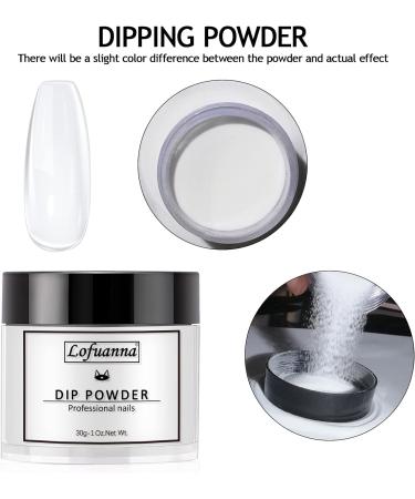 Lofuanna 30g Clear Color Nail Dipping Powder - Professional Salon Quality French Nail Art Starter Kit | No Nail Lamp Needed, Odor-Free, Long-Lasting | 001 - Buy Online on GoSupps.com
