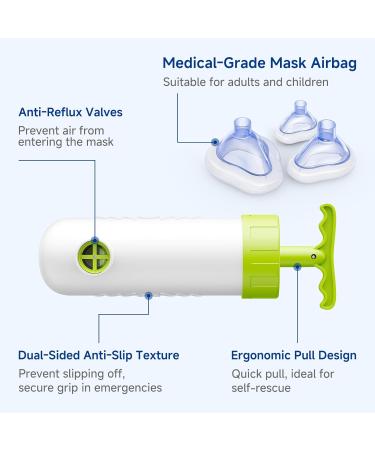 FSA HSA Choking Rescue Device - Portable Suction First Aid Kit for Kids & Adults | 5-Piece Home Emergency Set - Buy Online on GoSupps.com