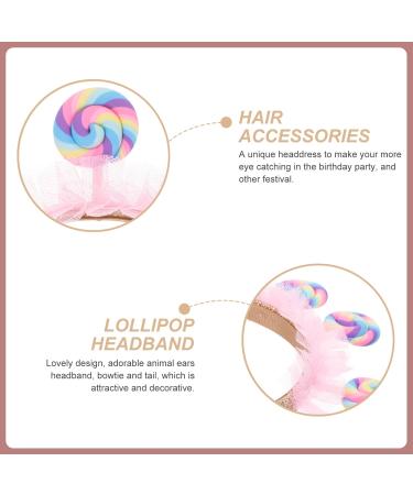 PATKAW Lollipop Headband Lollipop Headdress Candy Headband Carnival Headpieces Party Hair Hoops Hair Decor Princess Hair Accessories for Girls Women - Buy Online on GoSupps.com
