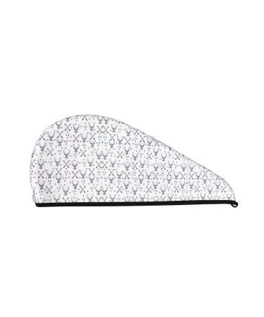 Hunting Arrows Triangles Deer Coral Velvet Dry Hair Cap Unisex Wet Towel Wrap The Ideal Bathroom Pool Party Beach and Home Accessory