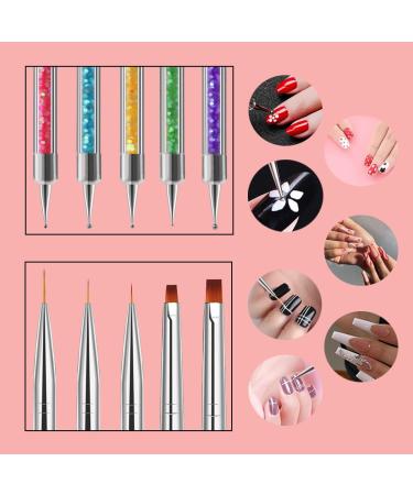 MIUXIA 5PCS Double Ended Nail Art Brushes Set for Gel Polish Designs - Buy Online on GoSupps.com