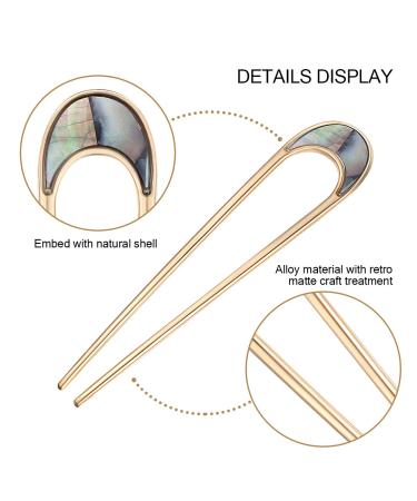 Lurrose Vintage Metal Hair Sticks Set - Moon Design U Shaped Hair Pins for Women & Girls | Elegant Hair Accessories - Buy Online on GoSupps.com