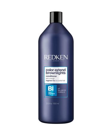 Redken Color Extend Brownlights Blue Conditioner | Hair Toner for Natural and Color-Treated Brunettes | Tones and Removes Brass 1000 ml