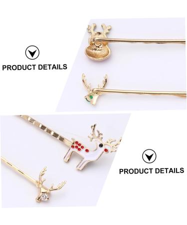 minkissy 3 Christmas Hair Clips Girls Bobby Barrettes Holiday Barrettes Hair Barrettes for Christmas Holiday Headwear Hair Clips for Kids Party Hair Decoration Cute Child Metal Side Clip - Buy Online on GoSupps.com