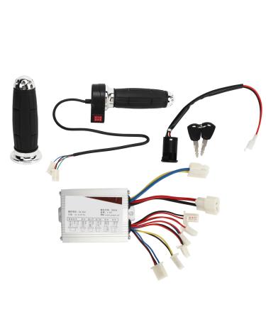 SPYMINNPOO Ebike Motor Controller Kit 36V 500W Electric Bicycle Brushless Motor Controller with Universal Throttle Grip Ignition Switch