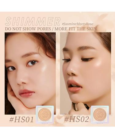 FOCALLURE Highlighter Palette - Shimmer Glitter Contouring & Illuminating Makeup in HG02 Rose - Buy Online on GoSupps.com