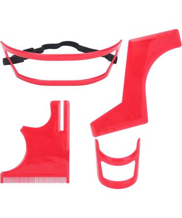 Beard Shaving Template Set High-Grade Plastic Beard Styling Guide Easy Use Stylish with Goatee Hairline Shaping for Men - Buy Online on GoSupps.com