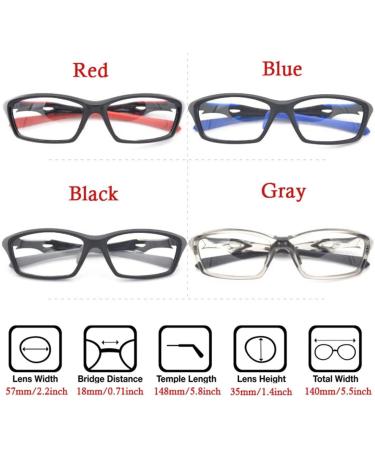 Shop Gharaz 2 Full Frame Reading Glasses for Men & Women - Sporty Rectangular Anti-Blue Light - 2.0+ in Blue - Buy Online on GoSupps.com
