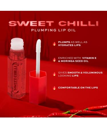 I Heart Revolution Sweet Chilli Lip Plumping Oil Glossy Effect Contains Vitamin E Transparent 4ml - Buy Online on GoSupps.com