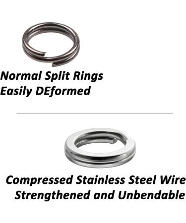 Dr.Fish Stainless Steel Split Ring 200LB-14mm 20 Pack - High Strength Flattened Hyper Wire Heavy Duty Lure Ring for Saltwater Fishing - Buy Online on GoSupps.com