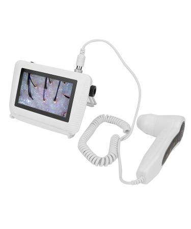 Asixxsix Skin Diagnosis Hair Analyzer 5 Inch LCD Screen Digital Skin Detector Tester Hair Skin Analyzer Rechargeable Follicle Facial Skin Oil Magnifying Tester